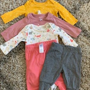 Onesies and pants Carter’s bundle 3 months girls